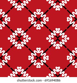Seamless geometric pattern with squares. Vector art.