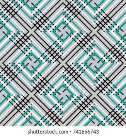 Seamless geometric pattern with squares. Vector art.