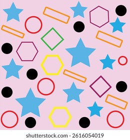 seamless geometric pattern with star 