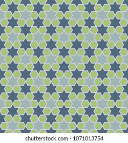 seamless geometric pattern with stars