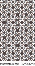 Seamless geometric pattern with stars