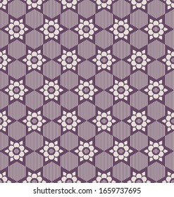 seamless geometric pattern with stars based on hexagons