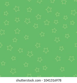 Seamless geometric pattern from stars. Stars on a green background. Vector illustration.