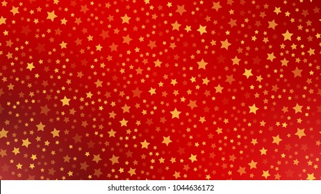 Seamless geometric pattern from stars. Stars on a red background. Vector illustration.