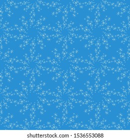 
Seamless geometric pattern with stars on a blue background
