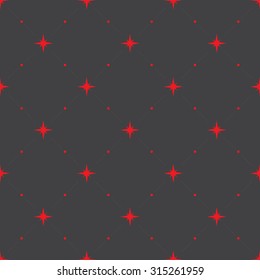 Seamless geometric pattern with stars. Vector texture, background.