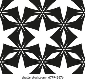 Seamless geometric pattern with stars. Vector art.