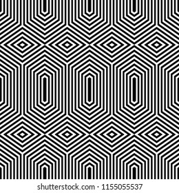 Seamless geometric pattern. Striped lines texture. Vector art.