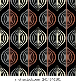 Seamless geometric pattern. Striped print.