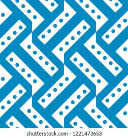 Seamless geometric pattern with stripes. Vector art.
