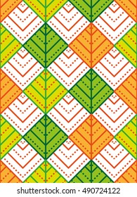 Seamless geometric pattern with stripes. Vector art.