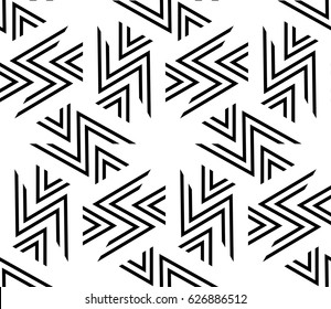 Seamless geometric pattern with stripes. Vector art.
