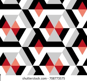 Seamless geometric pattern with stripes. Vector art.
