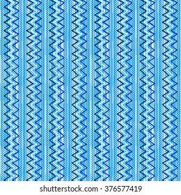 Seamless geometric pattern, stripes and zigzags, vector. 