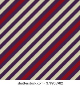 Seamless geometric pattern. Stripy texture for neck tie. Diagonal contrast strips on background. Gray, purple,  vinous colors. Vector