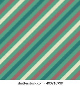 Seamless geometric pattern. Stripy texture for neck tie. Diagonal soft, contrast strips on background. Turquoise, rosybrown, white, soft colors. Vector
