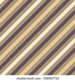 Seamless geometric pattern. Stripy texture for neck tie. Diagonal contrast strips on background. Brown, olive, beige soft colors. Vector
