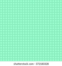 Seamless geometric pattern in the style of mosaic tiles, green grid on a light green aquamarine background.