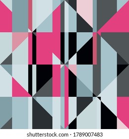 Seamless geometric pattern  in style of patchwork. Vector illustration.