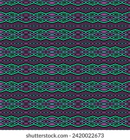 Seamless geometric pattern in the style of pixel art. Vector image.