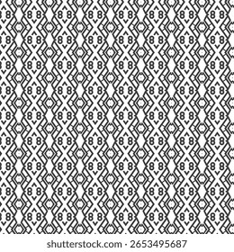 Seamless geometric pattern with stylized number 8, diamond shapes, and heart motifs. Ideal for abstract, textile, or digital art design. Pattern, geometric, seamless, abstract, design.