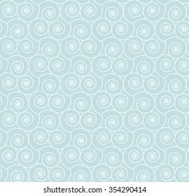 Seamless geometric pattern with swirls. Vector illustration. 