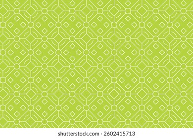 Seamless geometric pattern with symmetrical lines, circles, and diamond shapes. Inspired by traditional motifs, perfect for textiles, wallpapers, packaging, and digital backgrounds.