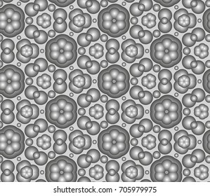 Seamless geometric pattern for textiles, fabrics, wall coverings. Vector pattern of geometric shapes for fabrics, wallpaper and interior. Seamless pattern of 3d balls shapes.
