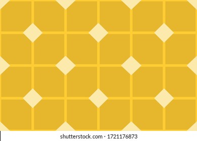 Seamless geometric pattern, texture or background vector in yellow colors.