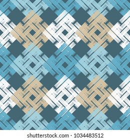 Seamless geometric pattern. The texture of the colored cells. Scribble texture. Textile rapport.