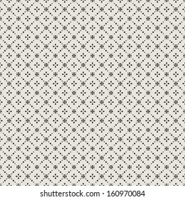 Seamless geometric pattern. Texture with crosses and flowers. vector