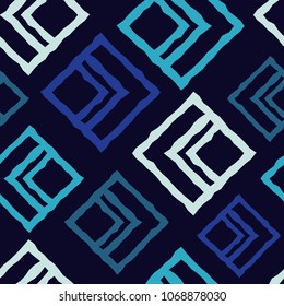Seamless geometric pattern. The texture of rhombus. Scribble texture. Textile rapport.