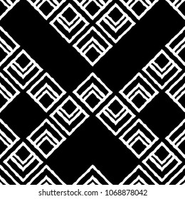 Seamless geometric pattern. The texture of rhombus. Scribble texture. Textile rapport.