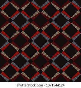 Seamless geometric pattern. The texture of rhombus. Scribble texture. Textile rapport.