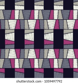 Seamless geometric pattern. The texture of the strips. Scribble texture. Textile rapport.