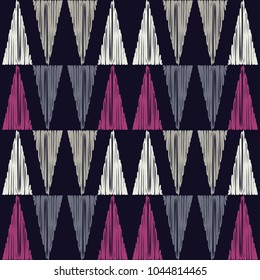 Seamless geometric pattern. The texture of the triangles. Scribble texture. Textile rapport.