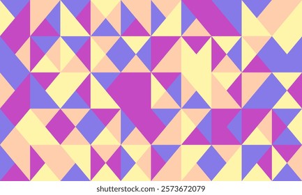 Seamless geometric pattern with textured mosaic and sharp shapes. Perfect for poster artwork, abstract backgrounds, or modern textile prints.