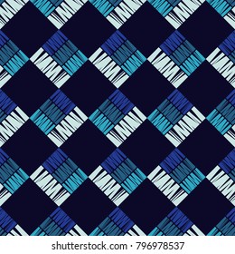 Seamless geometric pattern. A pattern of textured rectangles. Scribble texture. Textile rapport.