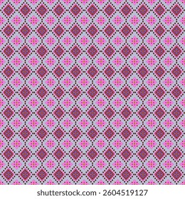 seamless geometric pattern Thai fabric pattern wallpaper pink brown