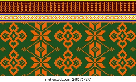 Patrón geométrico sin costura, patrón de almohada tailandesa, patrón folk, para textiles, sarong, ropa
