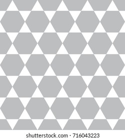 Seamless geometric pattern tile with hexagonal and triangular shape