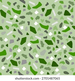  seamless geometric pattern, Tile terrazzo vector pattern with colourful stone on green marble background for seamless concrete rock wallpaper, Classic Italian type of floor in Venetian style