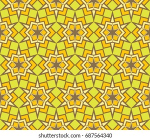 Seamless geometric pattern tile. Vintage decorative elements. Hand drawn background. Islam, Arabic, Indian, ottoman motifs. Perfect for printing on fabric or paper.