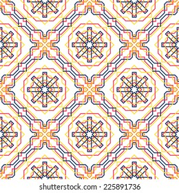 Seamless geometric pattern with traditional arabian ornament