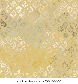 Seamless geometric pattern. Traditional Balinese textiles. Color. 