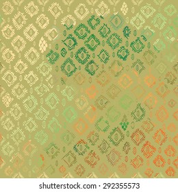 Seamless geometric pattern. Traditional Balinese textiles. Color. 