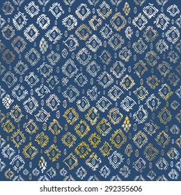 Seamless geometric pattern. Traditional Balinese textiles. Color. 
