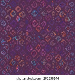 Seamless geometric pattern. Traditional Balinese ornament. Color