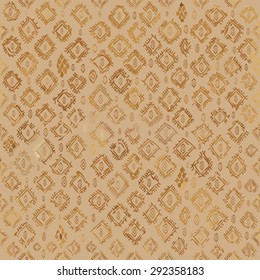 Seamless geometric pattern. Traditional Balinese ornament. Color