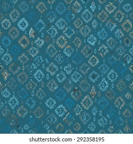 Seamless geometric pattern. Traditional Balinese ornament. Color
